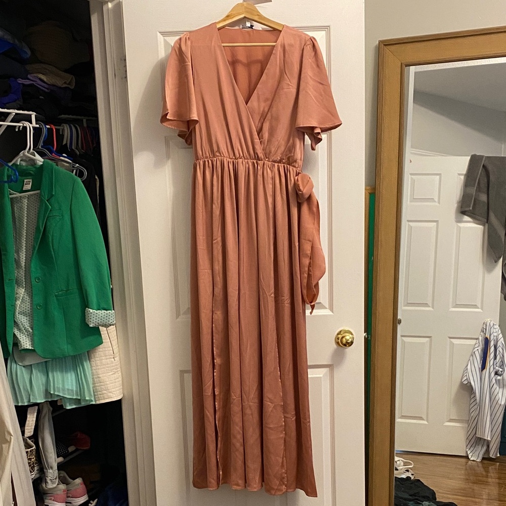 Baltic Born Pink Flutter Sleeve Maxi Dress - Picture 1 of 1